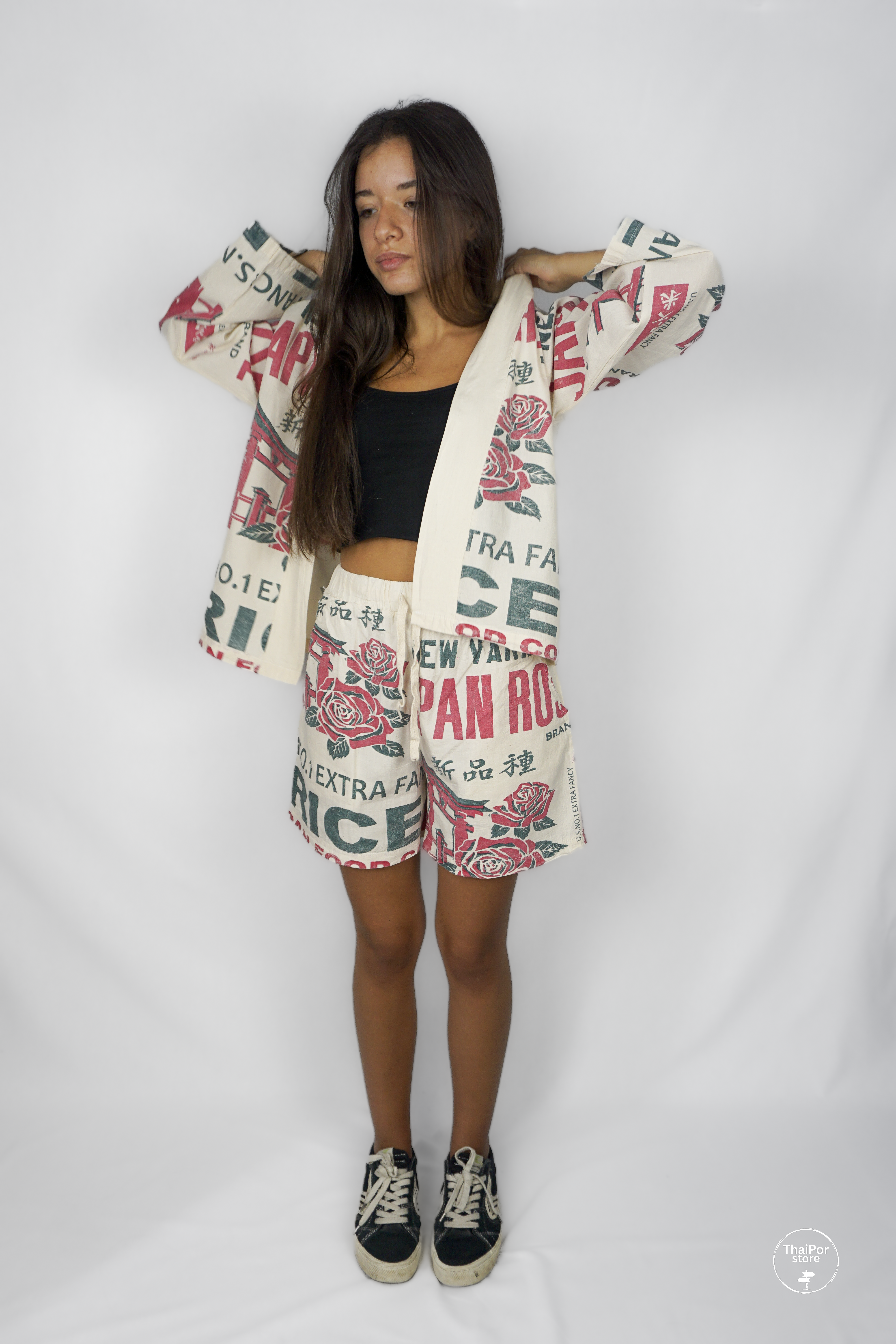 Japan Rose Short Kimono – ThaiPor Store