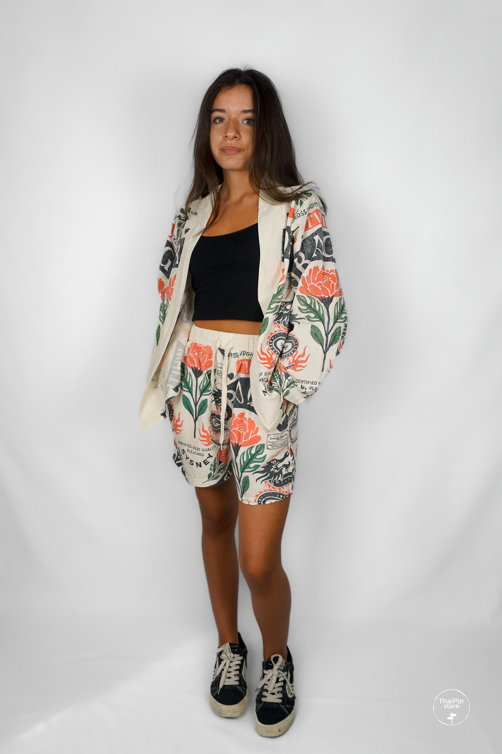 Twin Dragon short kimono