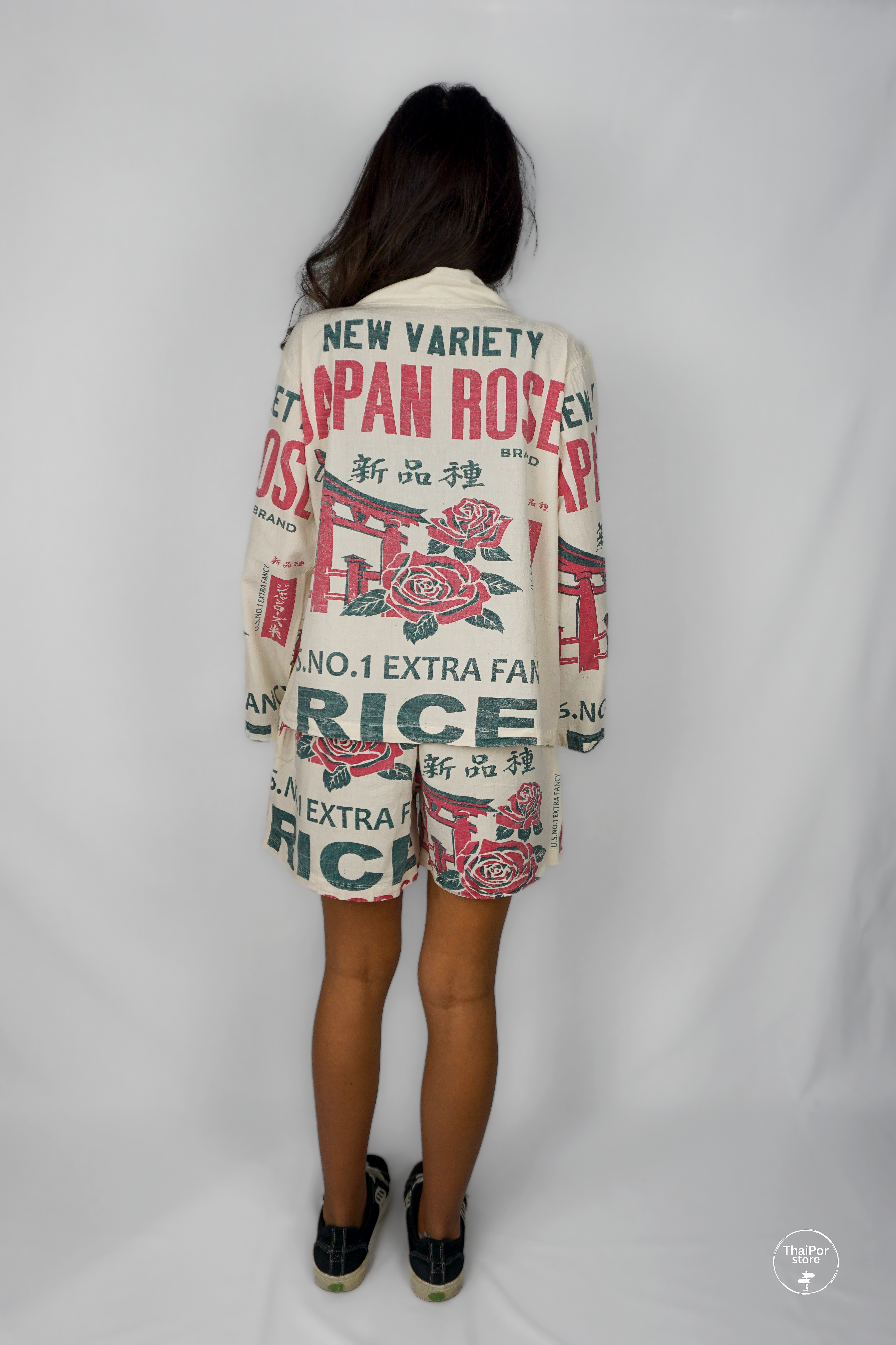 Kimono curto rosa japonês