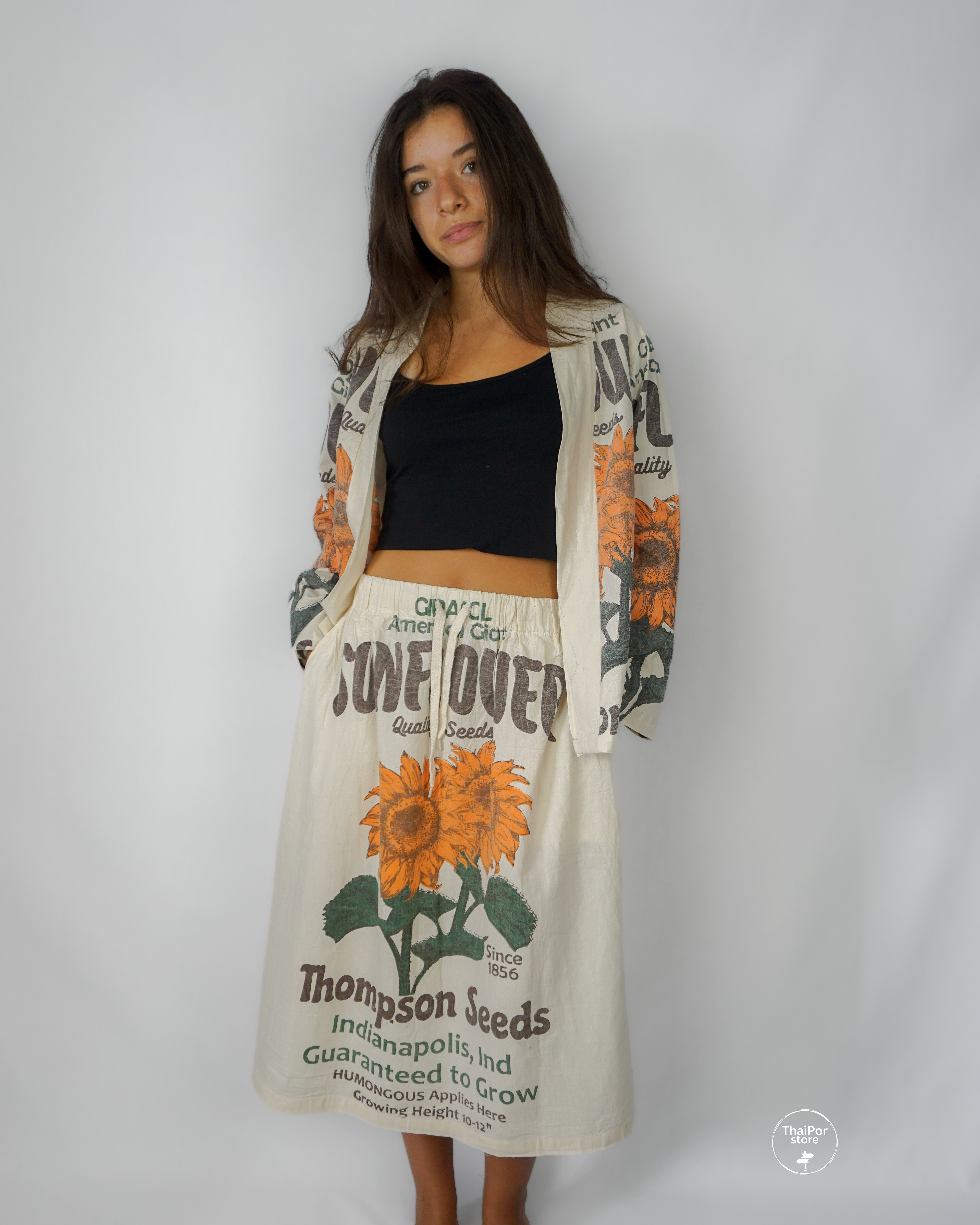 Sunflower Short Kimono – ThaiPor Store Sunflower Short Kimono – ThaiPor Store