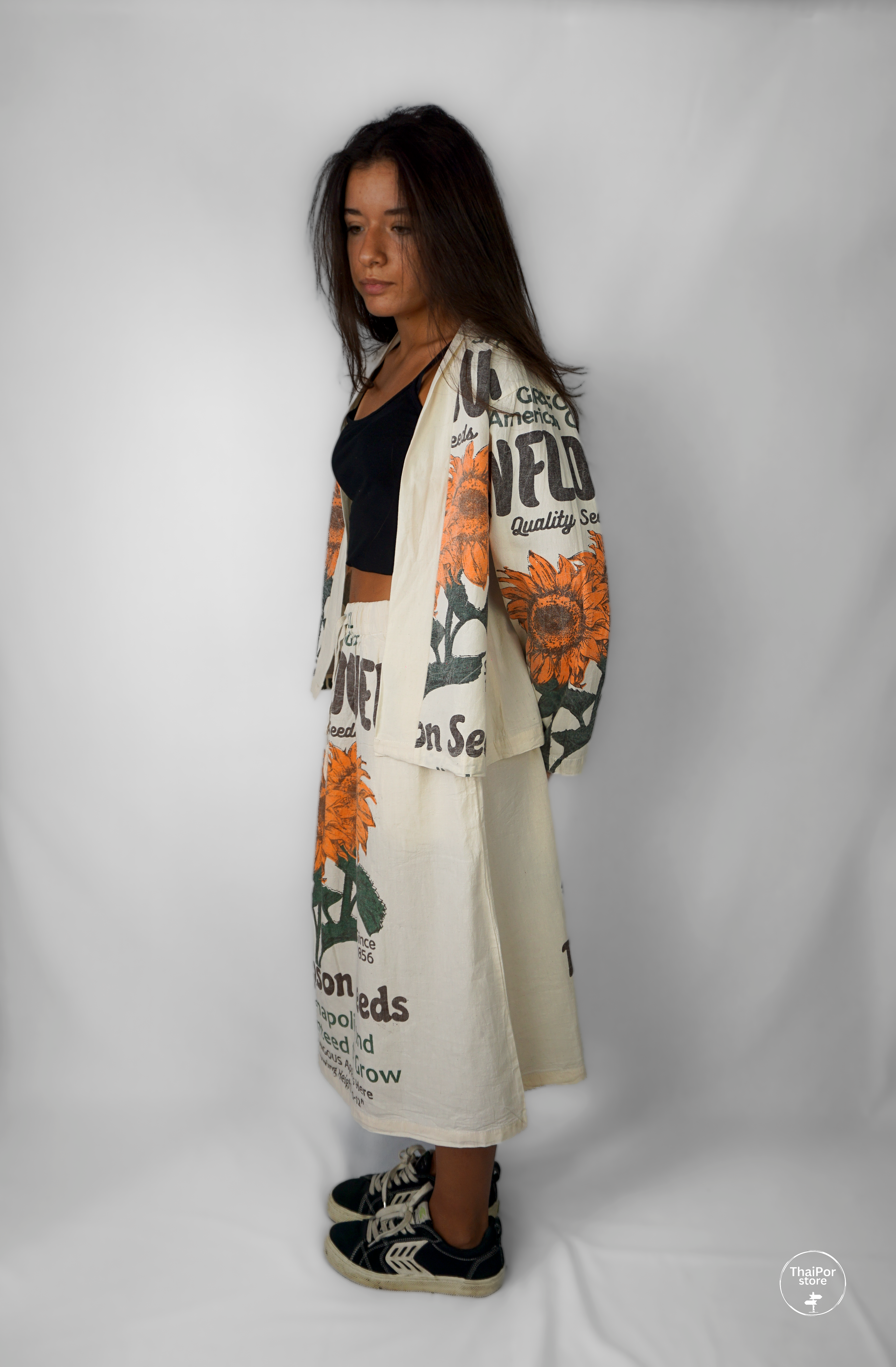 Kimono curto girassol