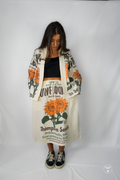 Kimono curto girassol