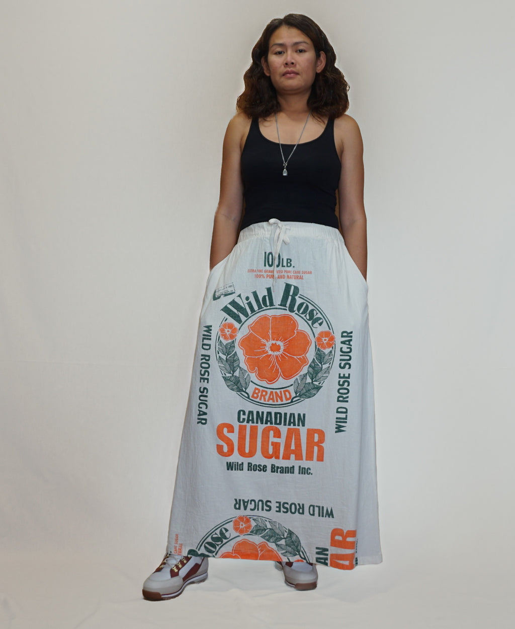 Saia comprida Rosa Selvagem